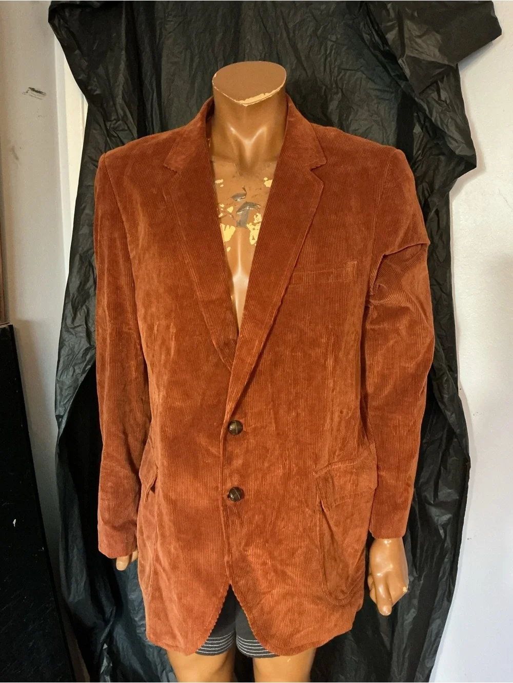 Vintage Sears The Corduroy Collection Burnt Orange Sportscoat Blazer Jacket